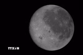 Mặt Trăng nhìn từ tàu Orion, ngày 6/4/2026. (Ảnh minh họa: THX/TTXVN)