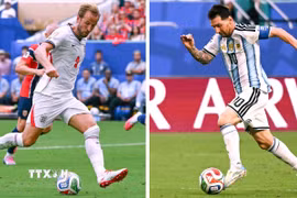Harry Kane sẽ so tài Messi ở bán kết World Cup 2026. (Ảnh: AFP/TTXVN)