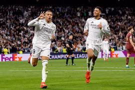 Mbappe có ngày thi đấu thăng hoa để giúp Real Madrid giành chiến thắng chung cuộc. (Nguồn: Getty Images)