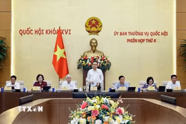 Chủ tịch Quốc hội Trần Thanh Mẫn phát biểu khai mạc Phiên họp. (Ảnh: Doãn Tấn/TTXVN)