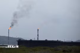 Khu phức hợp công nghiệp hóa dầu tại bang Anzoategui, Venezuela. (Ảnh: THX/TTXVN phát)