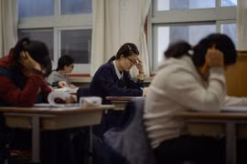 CSAT là kỳ thi năng lực học thuật để lấy điểm đầu vào đại học ở Hàn Quốc. (Nguồn: AFP)