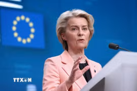 Chủ tịch Ủy ban châu Âu (EC) Ursula von der Leyen. (Ảnh: THX/TTXVN)