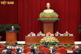 Tổng Bí thư Tô Lâm phát biểu khai mạc Hội nghị lần thứ mười ba, Ban Chấp hành Trung ương Đảng khoá XIII. (Ảnh: Thống Nhất/TTXVN)