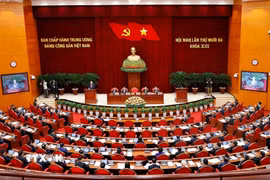 Phiên khai mạc Hội nghị lần thứ mười ba, Ban Chấp hành Trung ương Đảng khóa XIII. (Ảnh: Doãn Tấn/TTXVN)
