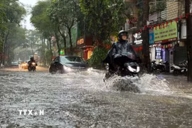 Dự báo Hà Nội có mưa lớn. (Ảnh: Lê Đông/TTXVN)