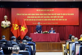 Tổng Bí thư Tô Lâm phát biểu. (Ảnh: Thống Nhất/TTXVN)