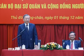 Tổng Bí thư Tô Lâm phát biểu. (Ảnh: Thống Nhất/TTXVN)