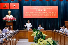 Chủ tịch Quốc hội Trần Thanh Mẫn phát biểu quán triệt, định hướng nội dung và chương trình Hội nghị. (Ảnh: Doãn Tấn/TTXVN)