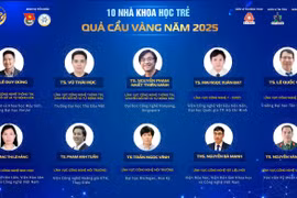Danh sách 10 nhà khoa học trẻ nhận Giải thưởng Khoa học công nghệ Quả Cầu Vàng năm 2025.