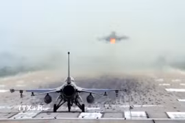 Máy bay chiến đấu F-16 của Không lực Mỹ. (Ảnh: Yonhap/TTXVN phát)