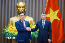 Thủ tướng Lê Minh Hưng tiếp ông Choi Young Sam, Đại sứ Hàn Quốc tại Việt Nam đến chào từ biệt nhân dịp kết thúc nhiệm kỳ công tác. (Ảnh: Dương Giang/TTXVN)