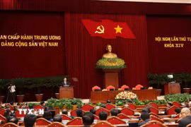 Tổng Bí thư, Chủ tịch nước Tô Lâm phát biểu bế mạc Hội nghị lần thứ tư Ban Chấp hành Trung ương Đảng khóa XIV. (Ảnh: Thống Nhất/TTXVN)