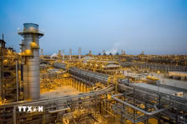 Cơ sở khai thác khí đốt của Tập đoàn dầu khí Saudi Aramco ở Saudi Arabia. (Ảnh minh họa. Yonhap/TTXVN)