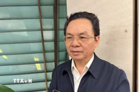 Đại biểu Hoàng Văn Cường (Thành phố Hà Nội) trả lời phóng viên TTXVN. (Ảnh: Hải Ngọc/TTXVN)