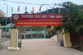Trường Tiểu học Tam Chung (Thanh Hóa). (Ảnh: Nguyễn Nam.TTXVN)