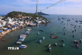 Một góc thành phố Phú Quốc . (Ảnh: Dương Giang/TTXVN)