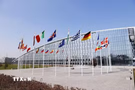 Trụ sở NATO tại Brussels, Bỉ. (Ảnh: Kyodo/TTXVN)