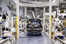 Dây chuyền sản xuất của Hyundai Motor. (Ảnh: Yonhap/TTXVN)