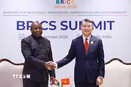 Thủ tướng Lê Minh Hưng gặp Tổng thống Cộng hòa Burundi Évariste Ndayishimiye. (Ảnh: Dương Giang/TTXVN)