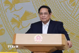 Thủ tướng Phạm Minh Chính kết luận Phiên họp lần thứ nhất của Ban Chỉ đạo Phòng thủ dân sự quốc gia. (Ảnh: Dương Giang/TTXVN)
