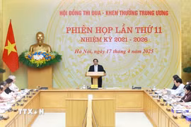 Thủ tướng Phạm Minh Chính chủ trì phiên họp lần thứ 11 của Hội đồng Thi đua-Khen thưởng Trung ương. (Ảnh: Dương Giang/TTXVN)