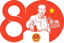 Mẫu Biểu trưng (logo) sử dụng chính thức trong các hoạt động tuyên truyền Kỷ niệm 80 năm Ngày Tổng tuyển cử đầu tiên bầu Quốc hội Việt Nam (06/01/1946-06/01/2026) của tác giả Hồ Sỹ Khải (Đồng Tháp). (Ảnh: TTXVN)