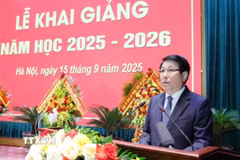 Chủ tịch nước Lương Cường phát biểu chỉ đạo. (Ảnh: Lâm Khánh/TTXVN)