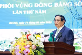 Thủ tướng Phạm Minh Chính phát biểu. (Ảnh: Dương Giang/TTXVN)