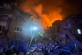 Kiev phải hứng chịu đợt tấn công quy mô lớn từ phía Nga. (Nguồn: Telegram)