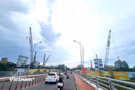 Khu vực xây dựng của 2 tòa chung cư. (Ảnh: Thanh Phong/Vietnam+)
