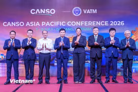 Khai mạc Hội nghị Tổ chức các Nhà cung cấp dịch vụ bảo đảm hoạt động bay khu vực Châu Á - Thái Bình Dương 2026 (CANSO APAC). (Ảnh: Thanh Phong/Vietnam+)
