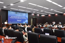 Diễn đàn “Đối thoại chính sách tài sản mã hóa: Từ quản lý rủi ro đến kiến tạo thị trường” tại thành phố Đà Nẵng. (Ảnh: Thanh Phong/Vietnam+)