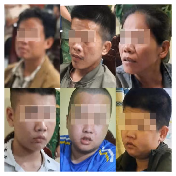 6 người nhập cảnh trái phép. (Ảnh: Biên phòng Thuận Bình cung cấp)