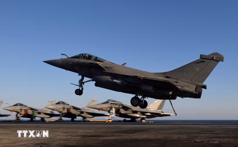 Máy bay chiến đấu Rafale của Pháp. (Ảnh: AFP/TTXVN)