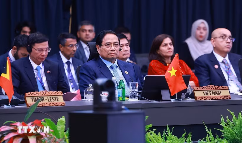 Thủ tướng Phạm Minh Chính tham dự Hội nghị Cấp cao ASEAN-Ấn Độ lần thứ 22. (Ảnh: Dương Giang/TTXVN)