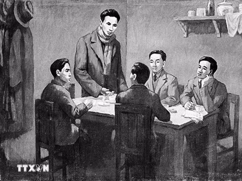 Từ ngày 6/1 - 7/2/1930, Hội nghị hợp nhất các tổ chức Cộng sản, thành lập Đảng Cộng sản Việt Nam họp ở Hong Kong (Trung Quốc) dưới sự chủ trì của đồng chí Nguyễn Ái Quốc thay mặt cho Quốc tế Cộng sản. (Ảnh: TTXVN phát)
