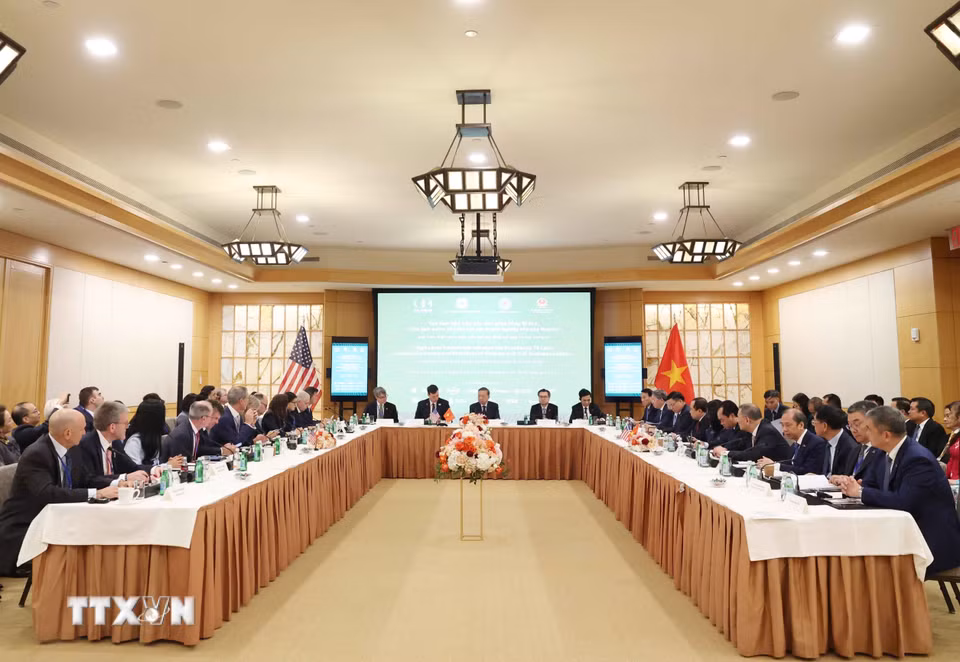 Tổng Bí thư, Chủ tịch nước Tô Lâm dự Tọa đàm bàn tròn cấp cao với các doanh nghiệp lớn của Hoa Kỳ. (Ảnh: Thống Nhất/TTXVN)