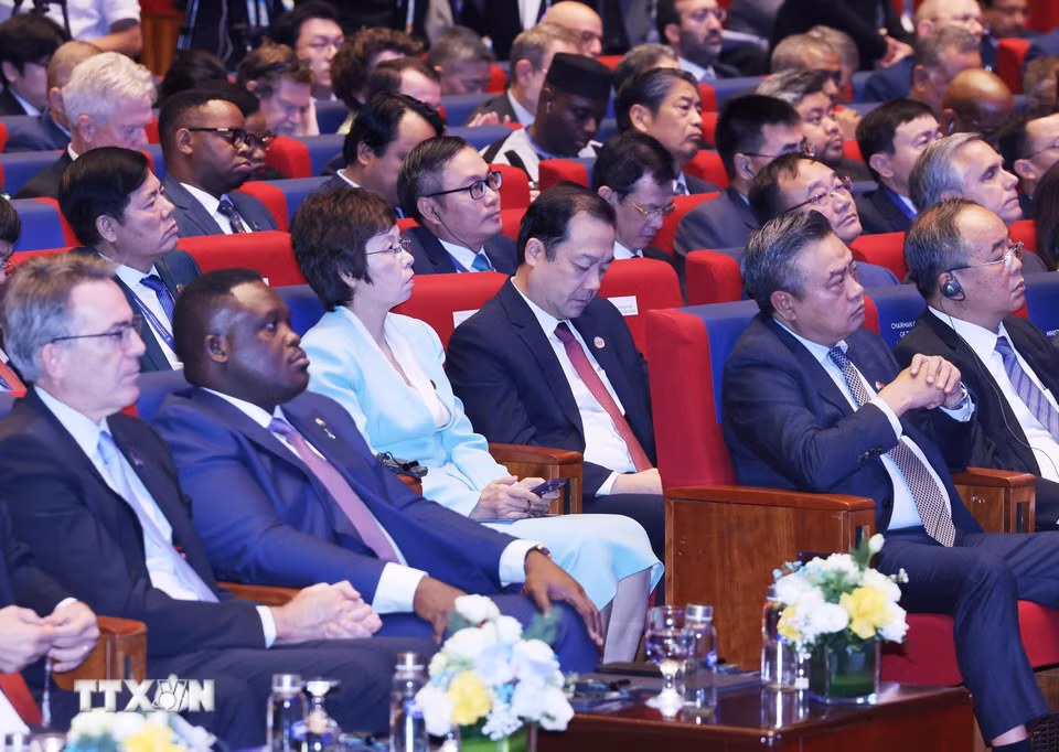 Đại biểu dự Phiên khai mạc Lễ mở ký và Hội nghị cấp cao Công ước của Liên hợp quốc về chống tội phạm mạng (Công ước Hà Nội). (Ảnh: TTXVN)