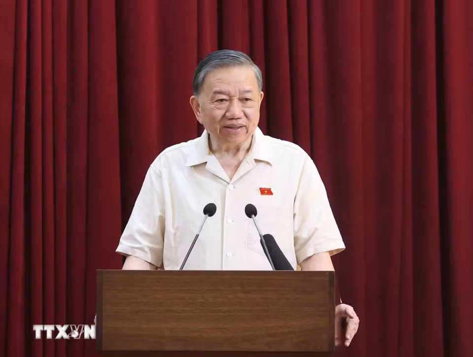 Tổng Bí thư, Chủ tịch nước Tô Lâm phát biểu. (Ảnh: Thống Nhất/TTXVN)