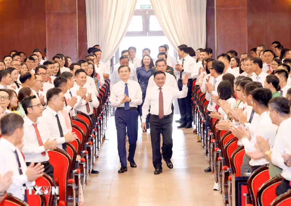 Thường trực Ban Bí thư Trần Cẩm Tú dự Lễ khai giảng năm học mới 2026-2027 Học viện Chính trị Quốc gia Hồ Chí Minh. (Ảnh: Phương Hoa/TTXVN)