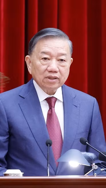 Tổng Bí thư, Chủ tịch nước Tô Lâm phát biểu khai mạc Hội nghị lần thứ ba Ban Chấp hành Trung ương Đảng khóa XIV. (Ảnh: Thống Nhất/TTXVN)
