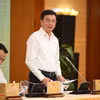 Phó Thống đốc Ngân hàng Nhà nước Việt Nam Phạm Thanh Hà thông tin tại Họp báo Chính phủ thường kỳ tháng 9. (Ảnh: Minh Sơn/Vietnam+)