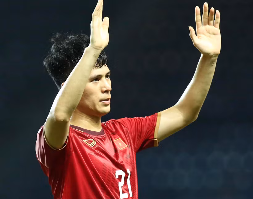 Đình Trọng bị treo giò ở trận đấu với tuyển Malaysia vào tháng 3 tới tại vòng loại World Cup 2022. (Ảnh: Nguyên An/Vietnam+)