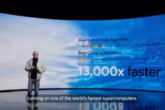 Thuật toán mới có tên Quantum Echoes, chạy trên chip lượng tử của hãng Google. (Nguồn: Gryptobriefing)