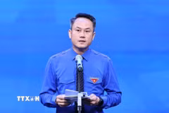Bí thư Trung ương Đoàn, Chủ tịch Hội Liên hiệp Thanh niên Việt Nam Nguyễn Kim Quy. (Ảnh: Minh Đức/TTXVN)