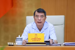 Thủ tướng Lê Minh Hưng chủ trì Hội nghị Ban Thường vụ Đảng ủy Chính phủ về công tác đánh giá, xếp loại cán bộ. (Ảnh: Dương Giang/TTXVN)