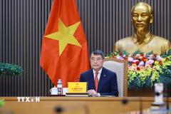 Thủ tướng Lê Minh Hưng điện đàm với Thủ tướng Đức Friedrich Merz. (Ảnh: Dương Giang/TTXVN)