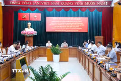 Quang cảnh buổi kiểm tra, khảo sát. (Ảnh: Liên Sơn/TTXVN)