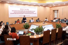 Toàn cảnh buổi làm việc. (Ảnh: Hùng Mạnh/TTXVN)